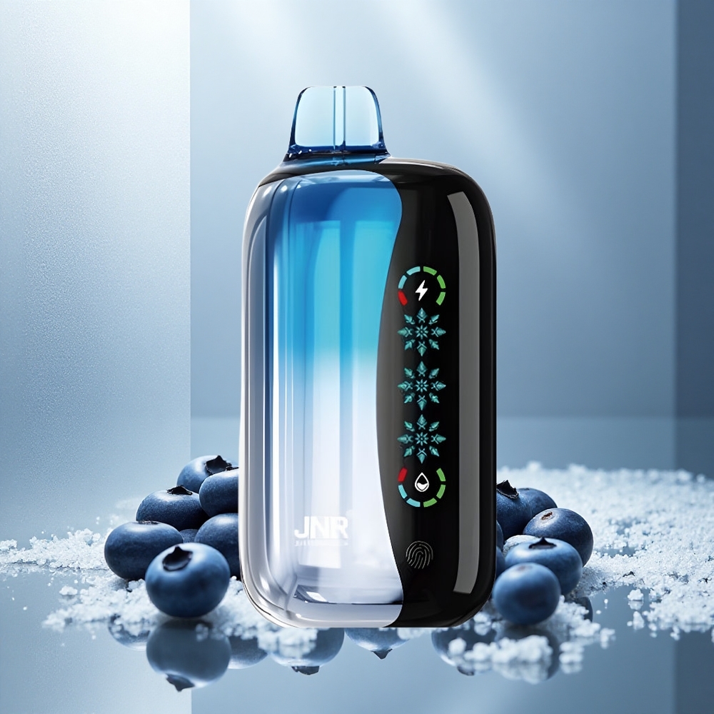 JNR Flex Ice 21000 Puffov Enkratna E-cigareta Borovnica Led s Prilagodljivim Ledom in 26ml E-tekočine