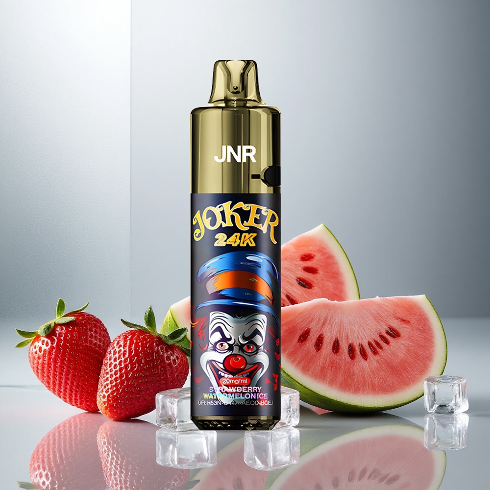 JNR Joker 24K Puffs Enkratna E-cigareta Jagoda lubenica led s 2+10ml polnjenjem in 800mAh baterijo