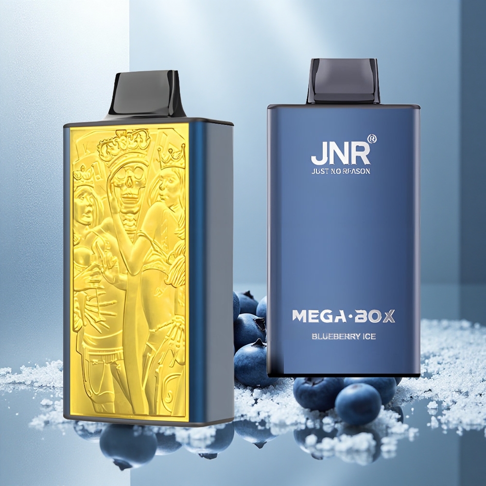 JNR Mega Box 25000 Potegov Enkratna Vape Borovnica Led z 30ml E-tekočine in 850mAh Baterijo