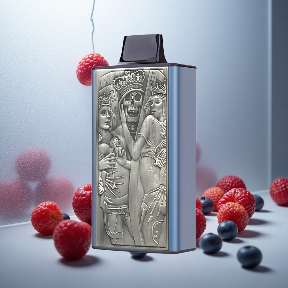 JNR Mega Box 25000 Puffov Enkratna Vape Modra Malina Češnja z 30ml E-tekočine in 850mAh Baterijo