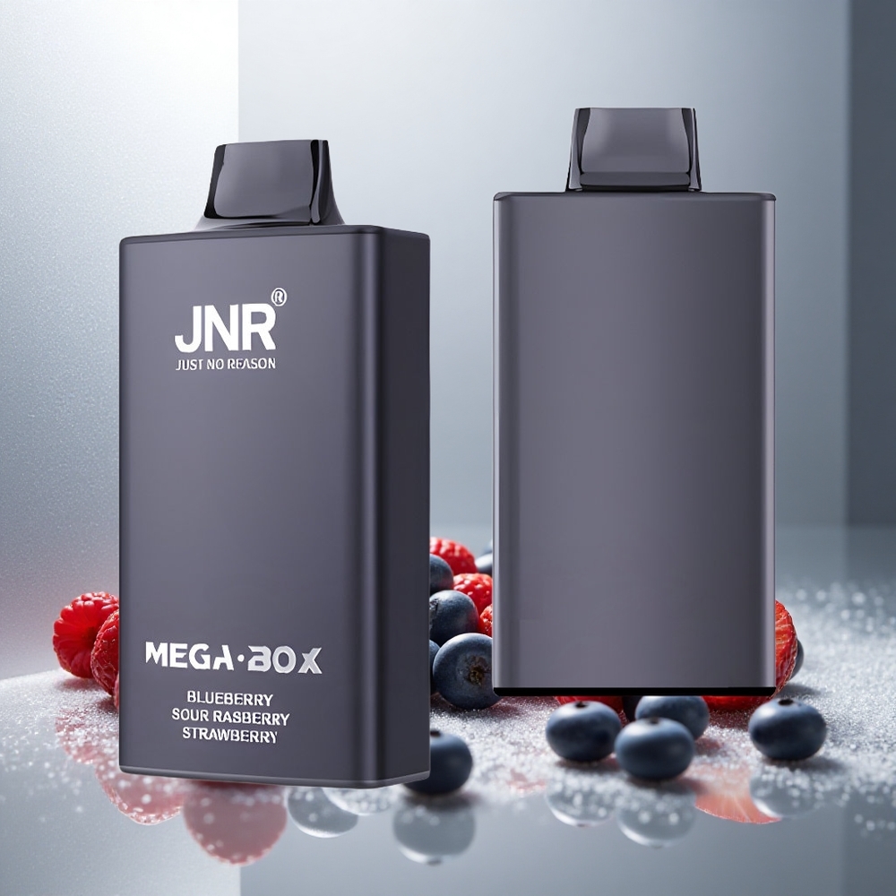 JNR Mega Box 25000 Puffs Enkratna E-cigareta Borovnica-Kisla Malina-Jagoda z 30ml E-tekočine in 2% Nikotina