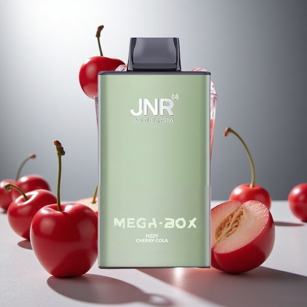 JNR Mega Box 25000 Puffs Enkratna E-cigareta Gazirana Češnjeva Kola z 30ml E-tekočine in 850mAh Baterijo