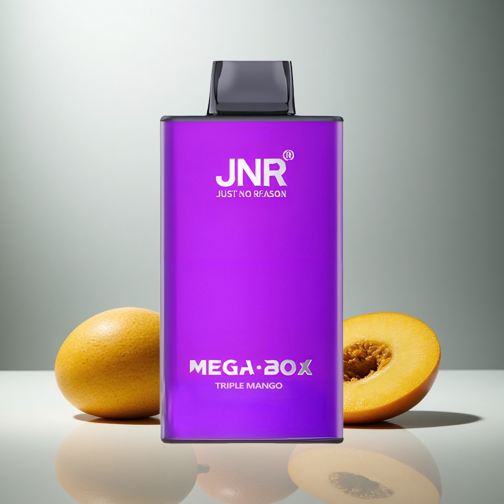 JNR Mega Box 25000 Puffs Enkratna E-cigareta Trojni Mango z 30ml E-tekočine in 850mAh Baterijo