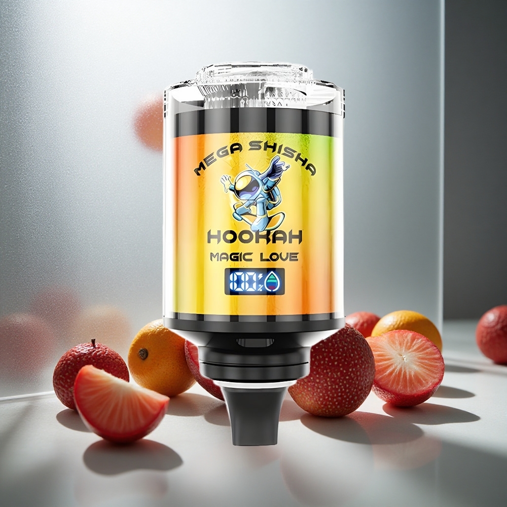 JNR Mega Shisha Hookah 100K Namizna združljivost Magic Love 60ml Kapaciteta 2200mAh Baterija