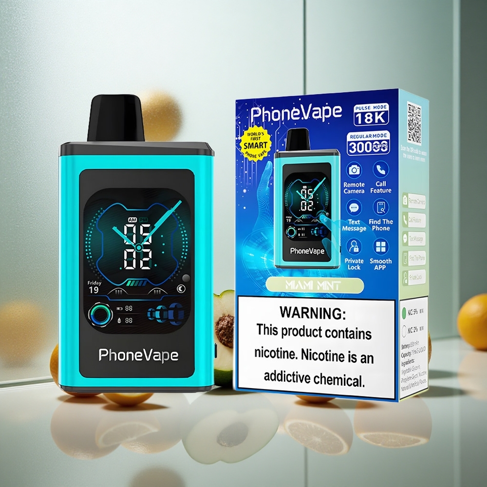 JNR PhoneVape 30000 ponovitev Enkratna e-cigareta Miami Meta 850mAh Type-C Polnjenje 2%,5% Nikotin