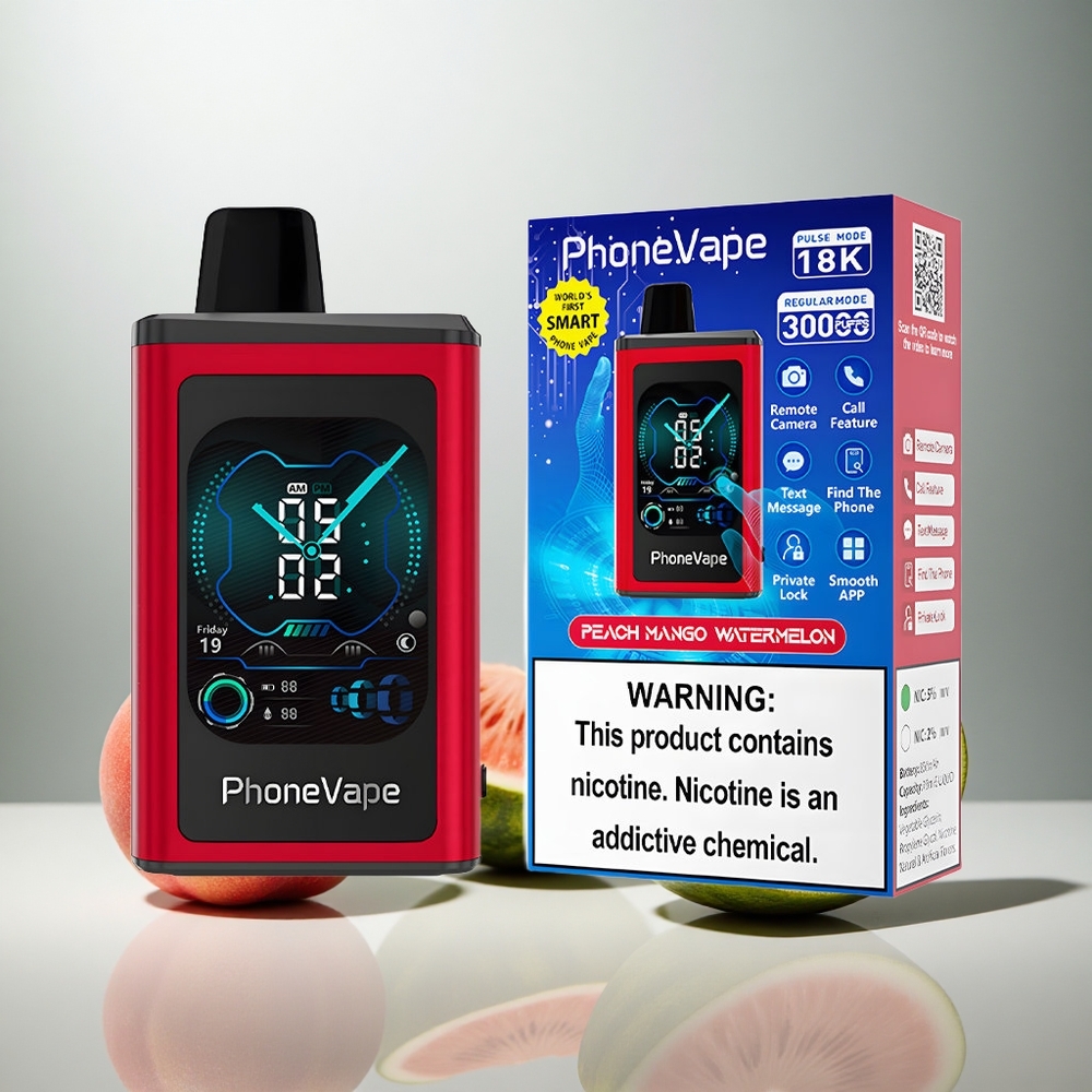 JNR PhoneVape 30000 potegov Enkratna e-cigareta breskeva mango lubenica 850mAh Type-C polnljiva baterija Turbo način