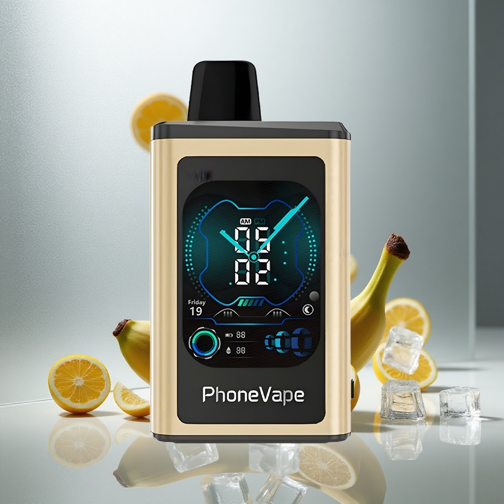 JNR PhoneVape 30000 vdihov Enkratna e-cigareta Bananina ledena 850mAh Type-C polnjenje