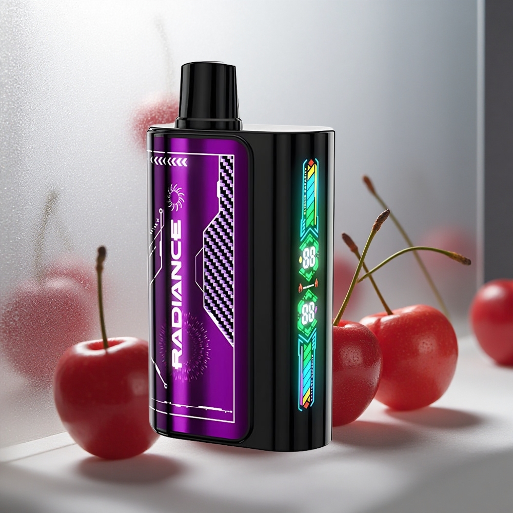 JNR Radiance 31000 Pojedljiva E-cigareta ČEŠNJA JAGODA s 28ml E-tekočine in 950 mAh Baterijo