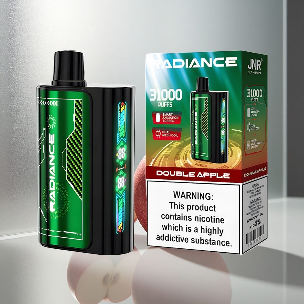 JNR Radiance 31000 Potegov Enkratna E-cigareta DVOJNO JABOLKO 28ml Tekočina 2% Nikotin