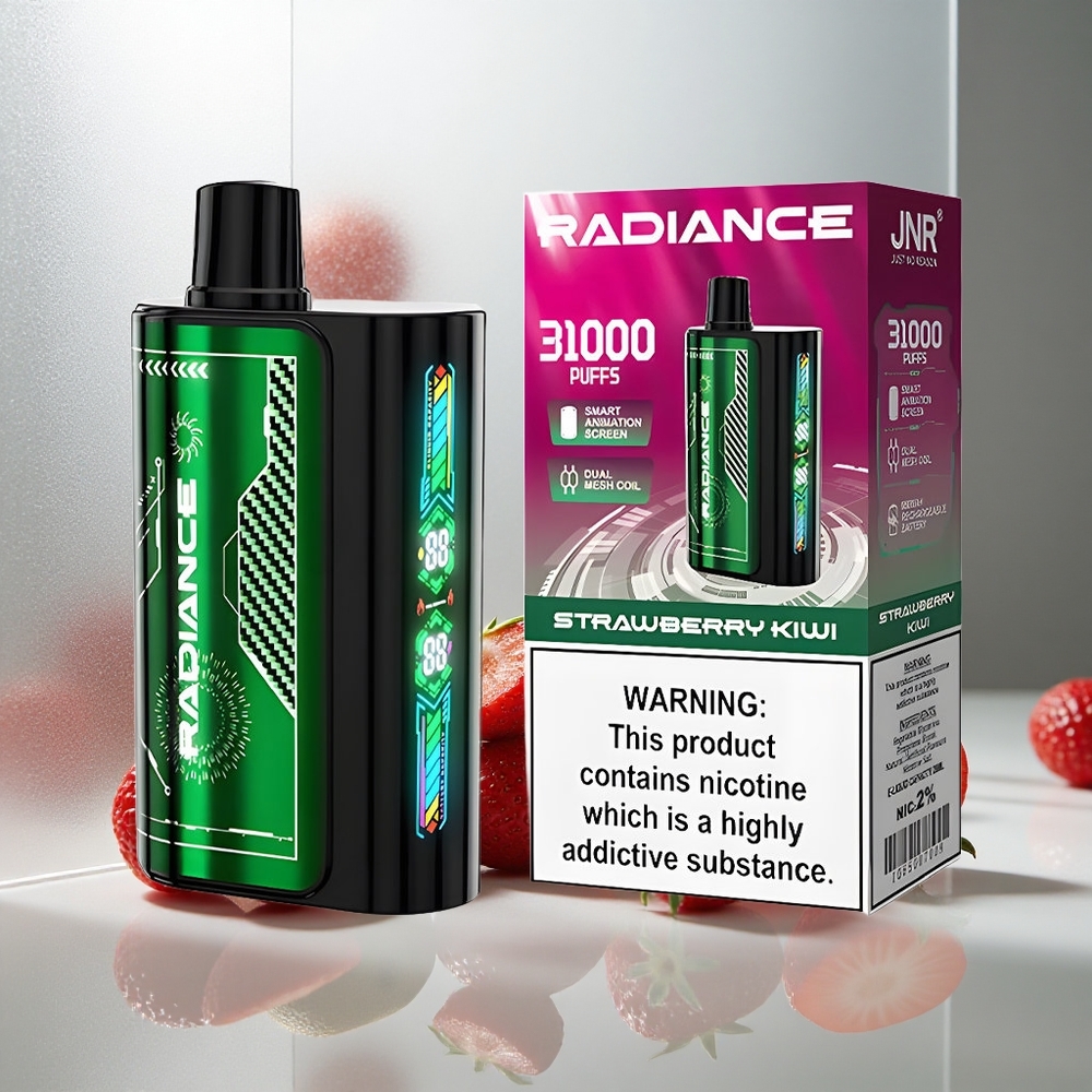 JNR Radiance 31000 Potegov Enkratna E-cigareta Jagoda Kivi 28ml E-tekočina