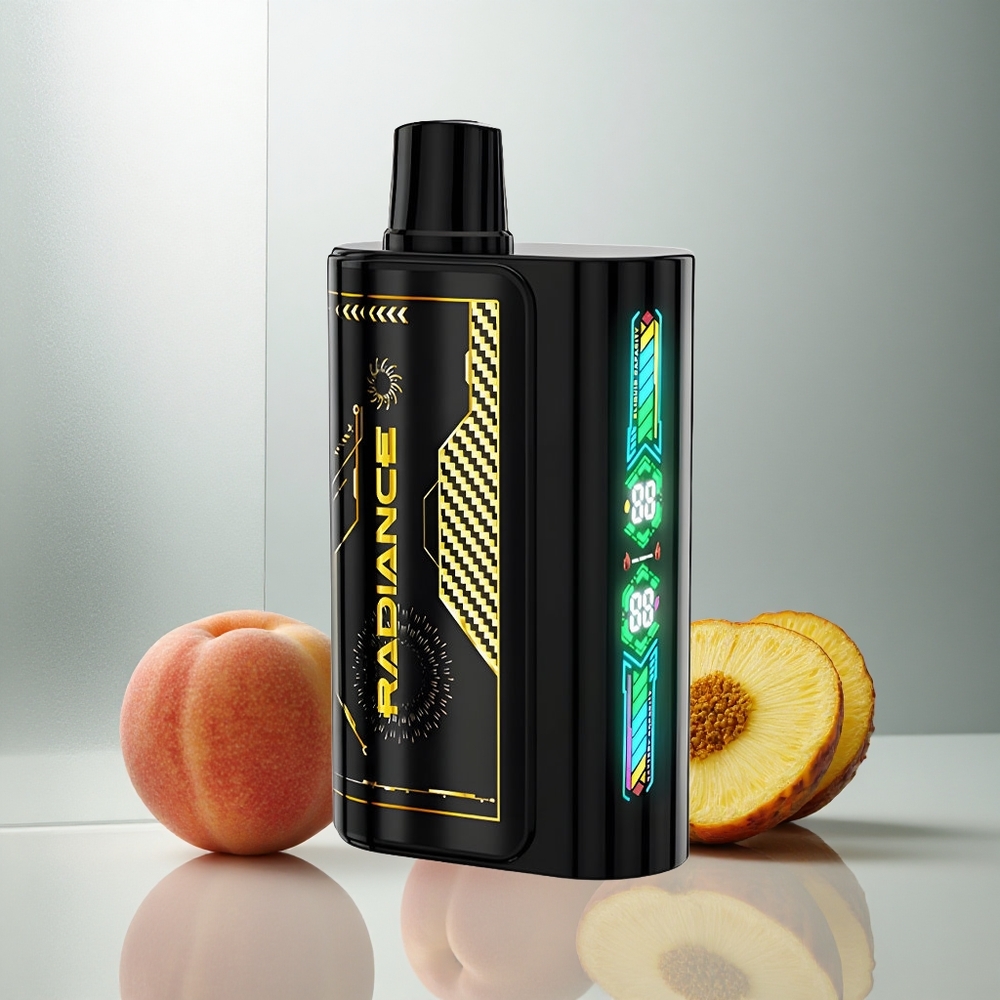JNR Radiance 31000 Potegov Enkratna E-cigareta PEACH MANGO ANANAS z 28ml E-tekočine in 950 mAh Baterijo