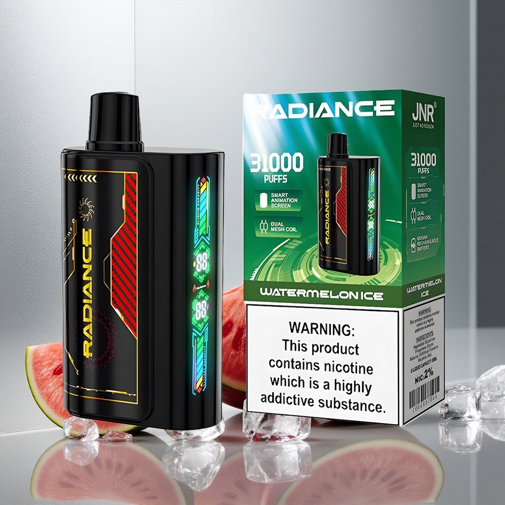 JNR Radiance 31000 Puf Enkratna E-cigareta LUBENICA LED 28ml E-tekočina