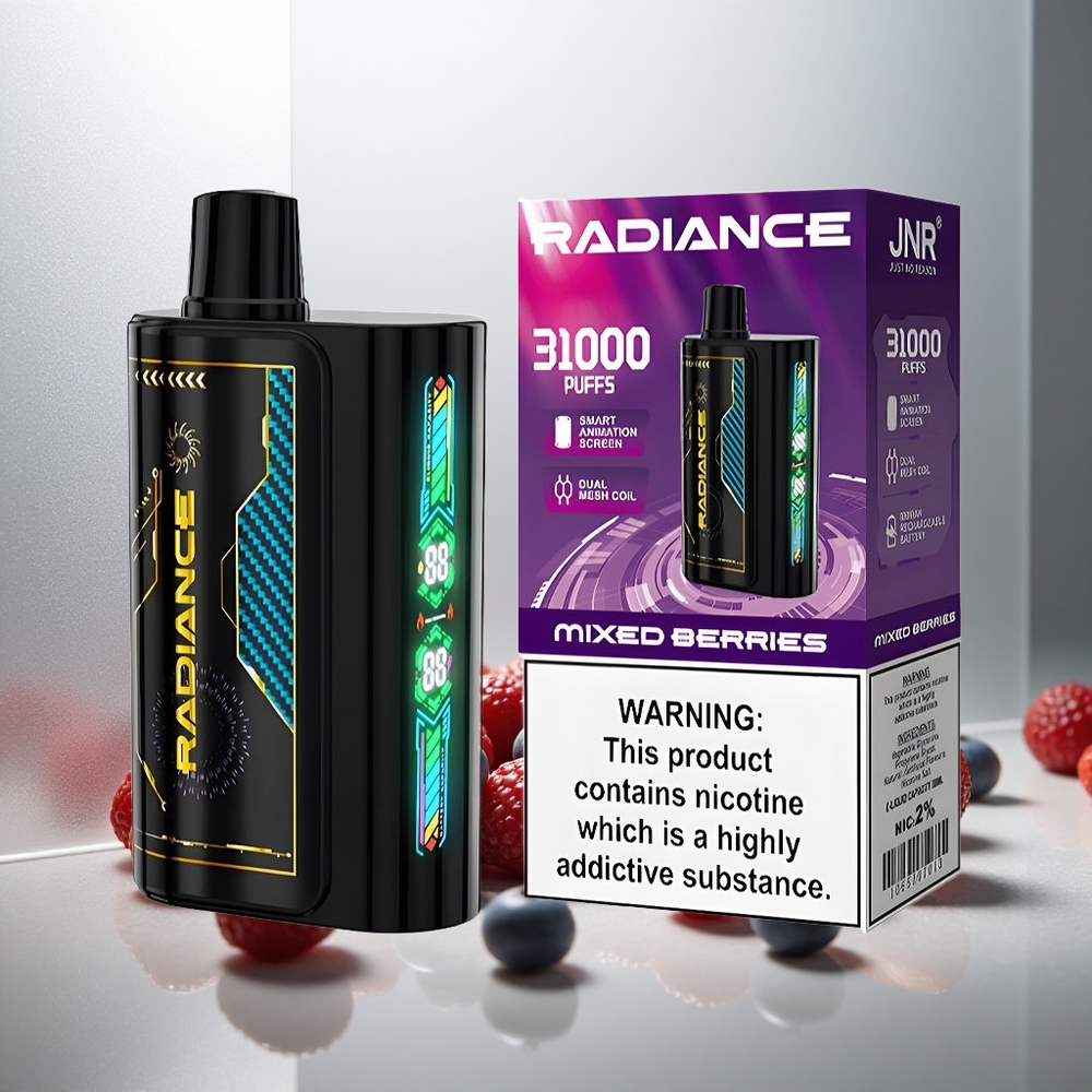 JNR Radiance 31000 Puffov Enkratna E-cigareta MEŠANO JAGODJE z 28ml E-tekočine in 950 mAh Baterijo