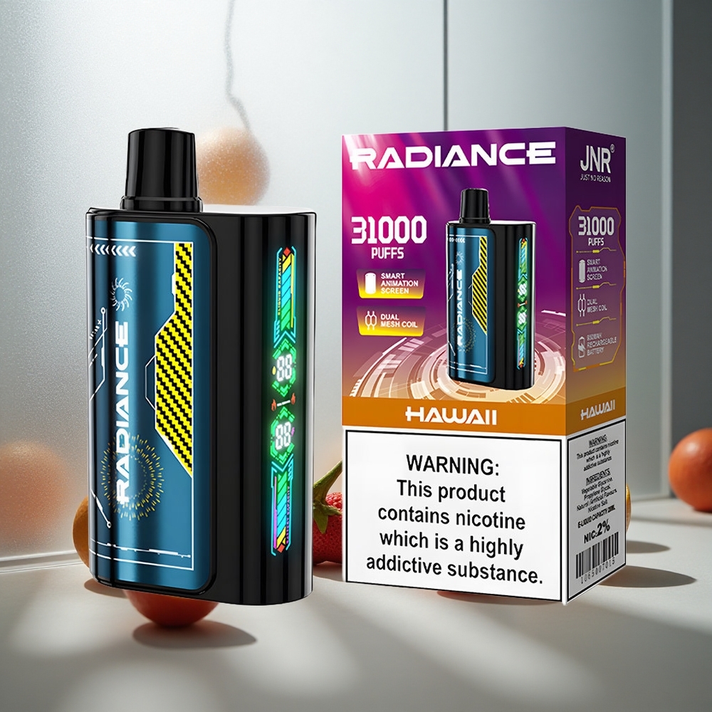JNR Radiance 31000 Pufov Enkratna E-cigareta HAWAJI z 28ml E-tekočine in 950 mAh Baterijo