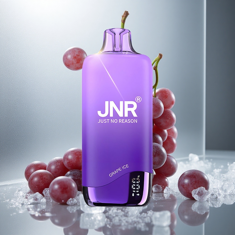 JNR Rainbow 10500 Puffs Enkratna E-cigareta Ledena Grozdja z 18ml E-tekočino in 600mAh Baterijo