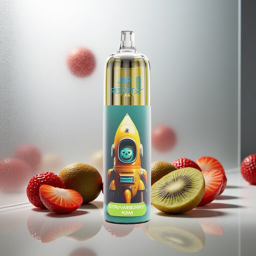JNR Rocket-X 12400 Pofov Enkratna Vapa Jagoda-Kivi z RGB Osvetlitvijo in Nastavljivim Pretokom Zraka