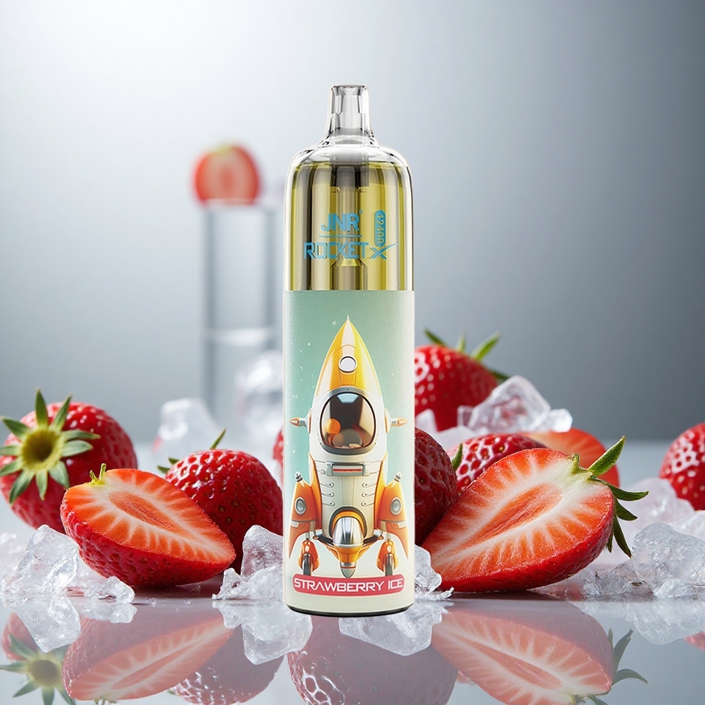 JNR Rocket-X 12400 Puhov Enkratna Vape Jagoda-Led z RGB Lučmi in Nastavljivim Pretokom Zraka