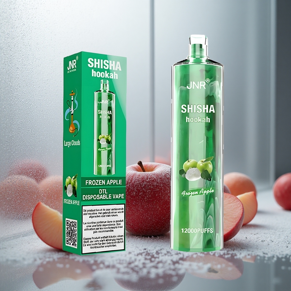 JNR Shisha Hookah 12000 Puffs Enkratna Elektronska Cigareta Zamrznjeno Jabolko 750mAh 24ml