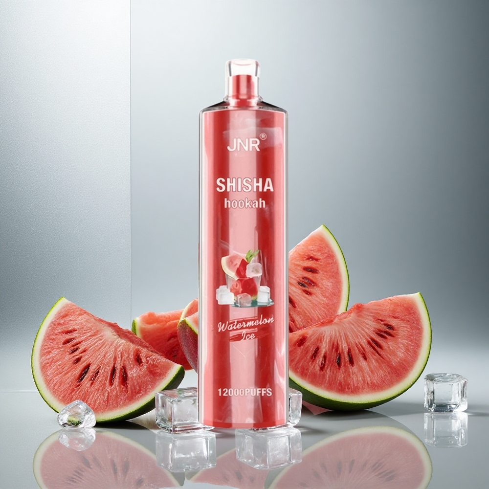 JNR Shisha Hookah 12000 Puffs Enkratna e-cigareta Lubenica Led z 24ml tekočine in 750mAh baterijo