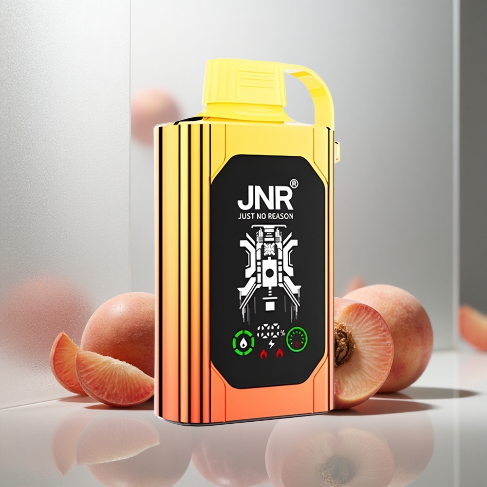 JNR Shisha Hookah Box 20500 Puffs Enkratna E-cigareta Sočne Breskve, HD zaslon, 25ml e-tekočina, 1000mAh baterija