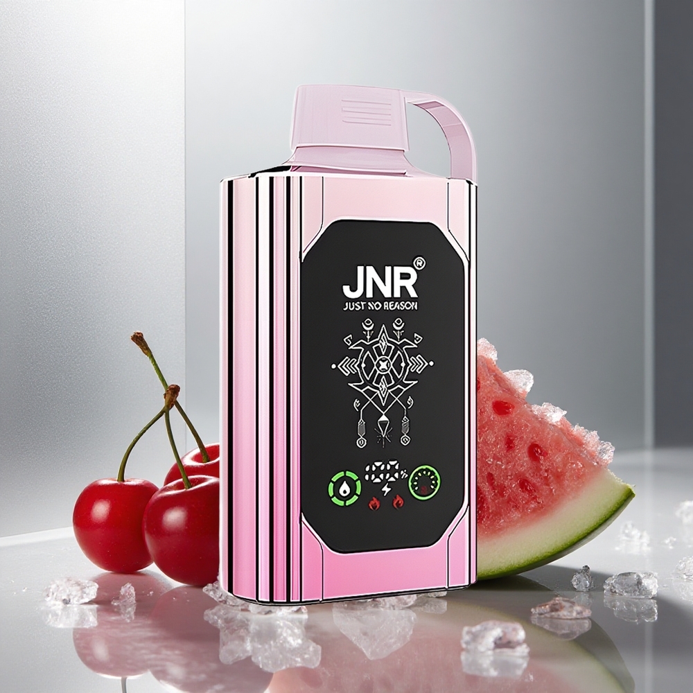 JNR Shisha Hookah Box 20500 Puffs Enkratna E-cigareta Češnja Lubenica Frost z 25ml E-tekočine in 1000mAh Baterijo