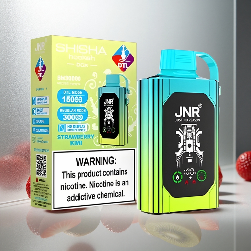 JNR Shisha Hookah Box 20500 Pufov Enkratna Vape Jagoda Kivi z 25ml E-tekočine in 1000mAh Baterijo