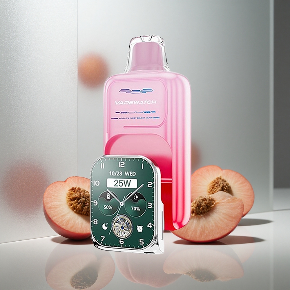 JNR VapeWatch 30000 Puffs Enkratna E-cigareta Gruzijska Breskev 19mL 5%