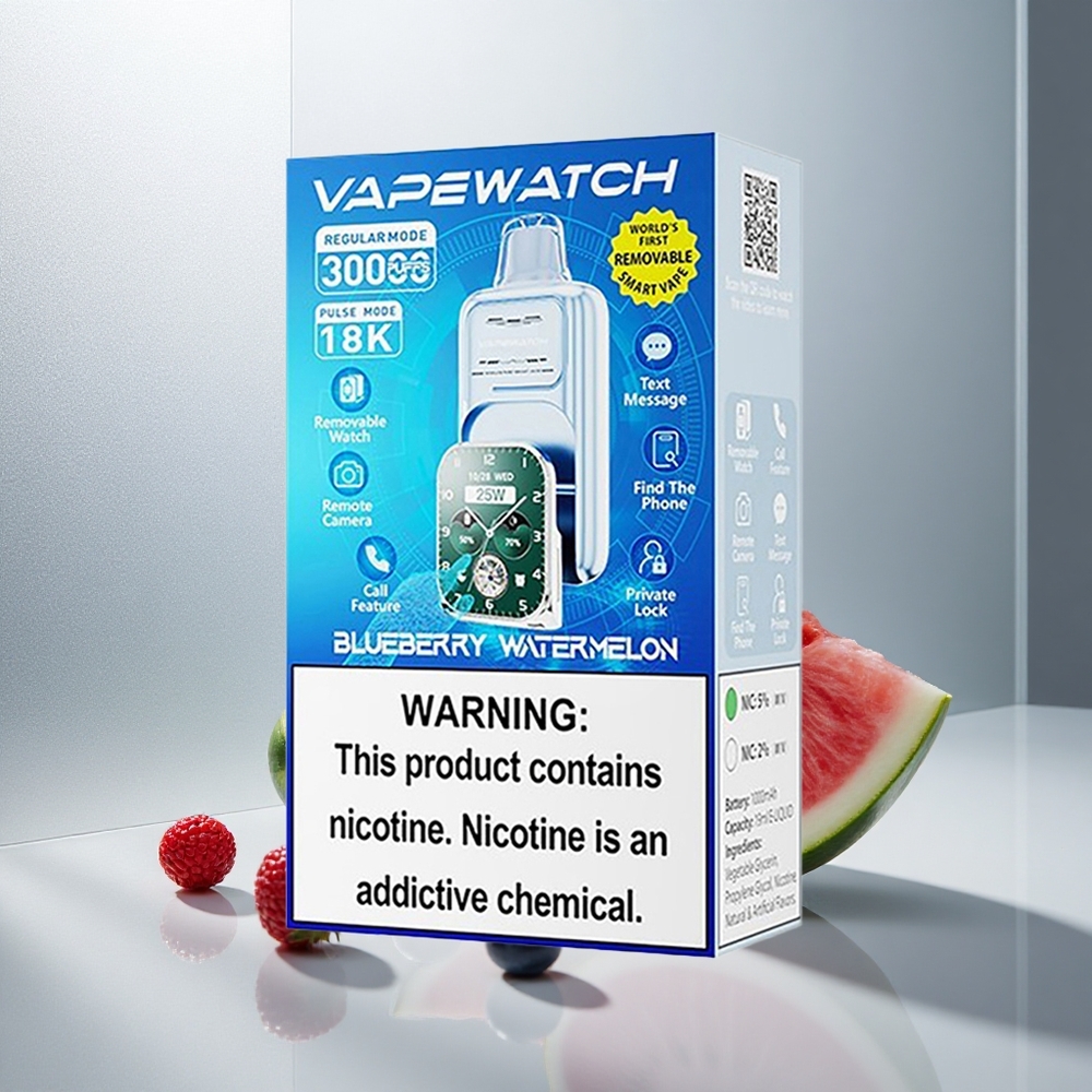 JNR VapeWatch 30000 Pufov Enkratna E-cigareta Borovnica Lubenica 1000mAh 19mL