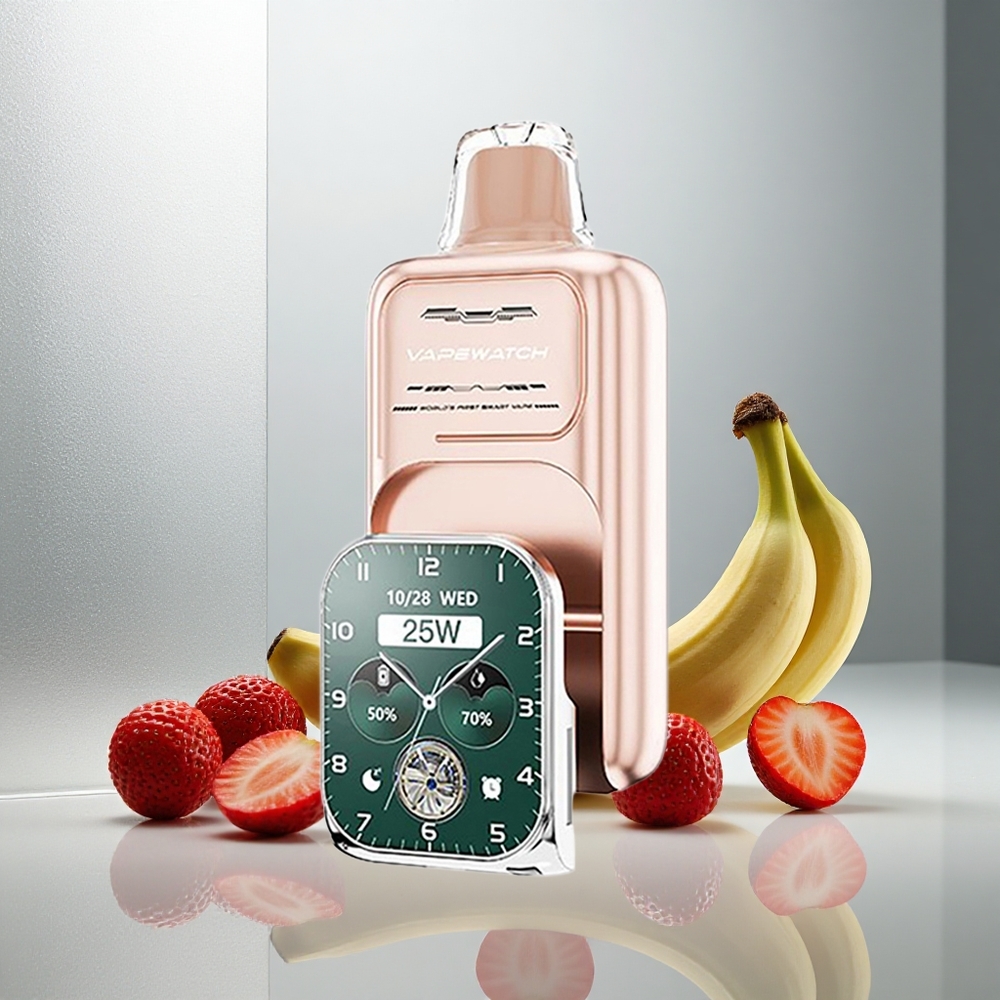 JNR VapeWatch 30000 Pufov Enkratna E-cigareta Jagoda Banana 19mL 5% Nikotina