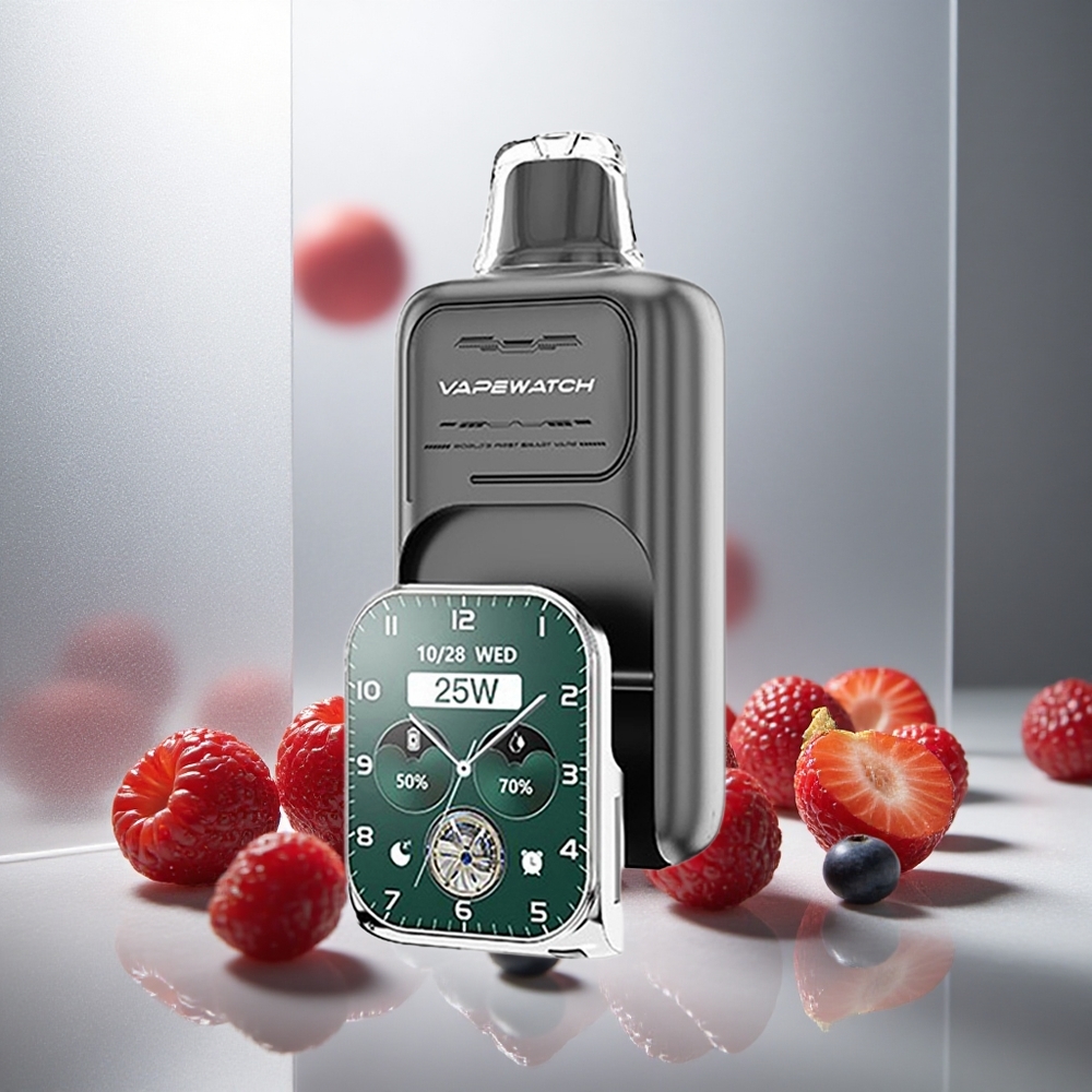 JNR VapeWatch 30000 Pufov Enkratna E-cigareta Trojne Jagode 1000mAh 19mL