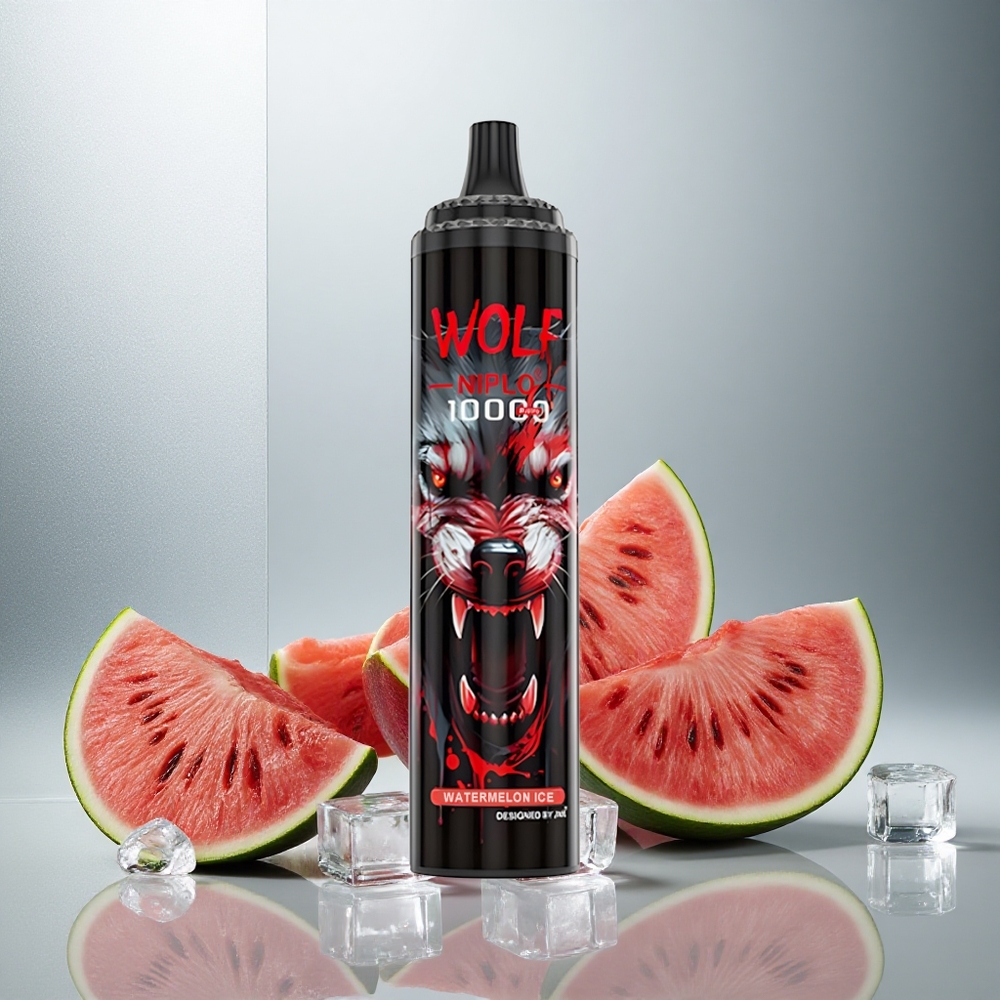 JNR Wolf Niplo 10000 Puffs Enkratna E-cigareta Melona Led z 20ml E-tekočine in 650mAh Baterijo