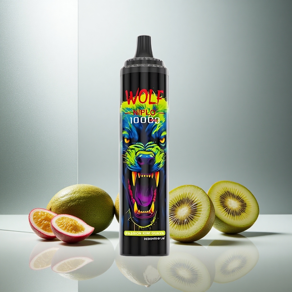 JNR Wolf Niplo 10000 Puffs Enkratna E-cigareta Pasijonirana Kivi Guava – 20ml, 650mAh