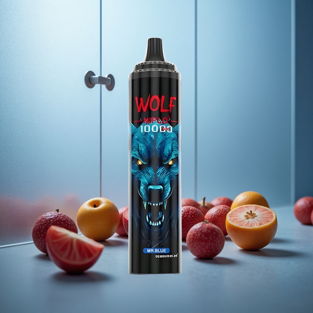 JNR Wolf Niplo 10000 Pufov Enkratna E-cigareta G. Modri (20ml, 650mAh)