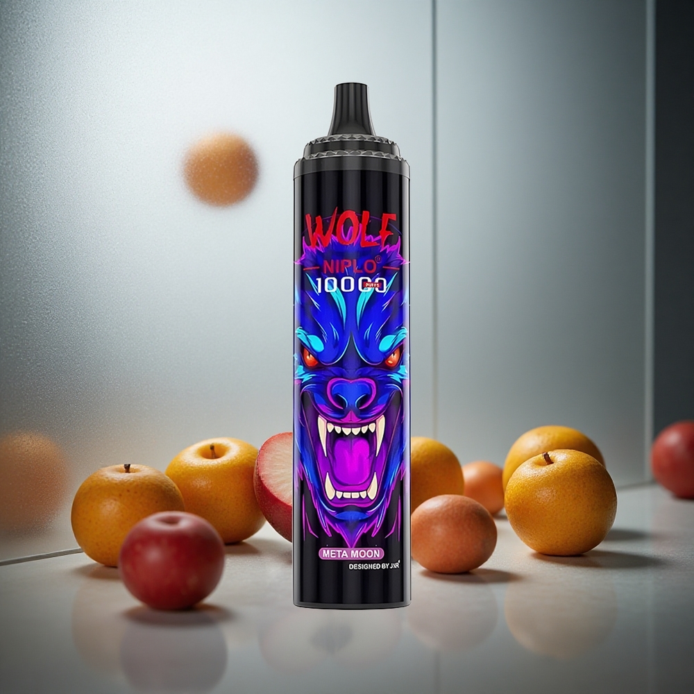 JNR Wolf Niplo 10000 Pufov Enkratna E-cigareta Meta Luna z 20ml E-tekočine in 650mAh Baterijo