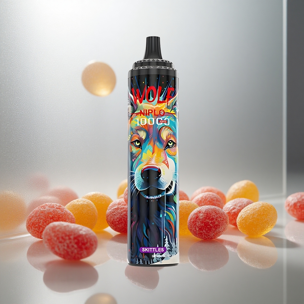JNR Wolf Niplo 10000 Pufov Enkratna e-cigareta Skittles z 20ml tekočine in Type-C polnjenjem
