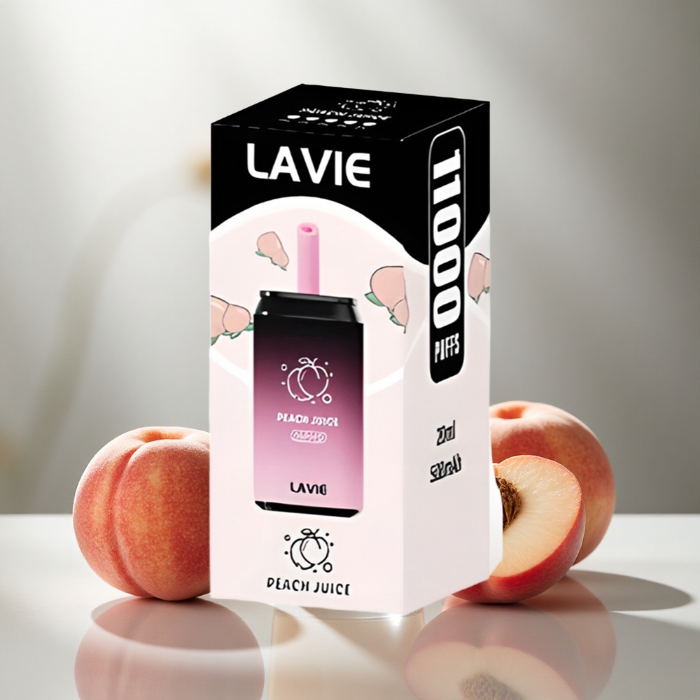 LAVIE Aurora 11000 Puf Enkratna Vape Breskvin Sok – 0%, 2%, 5% Nikotina, 22ML E-tekočina, 650mAh Baterija, Type C Polnjenje