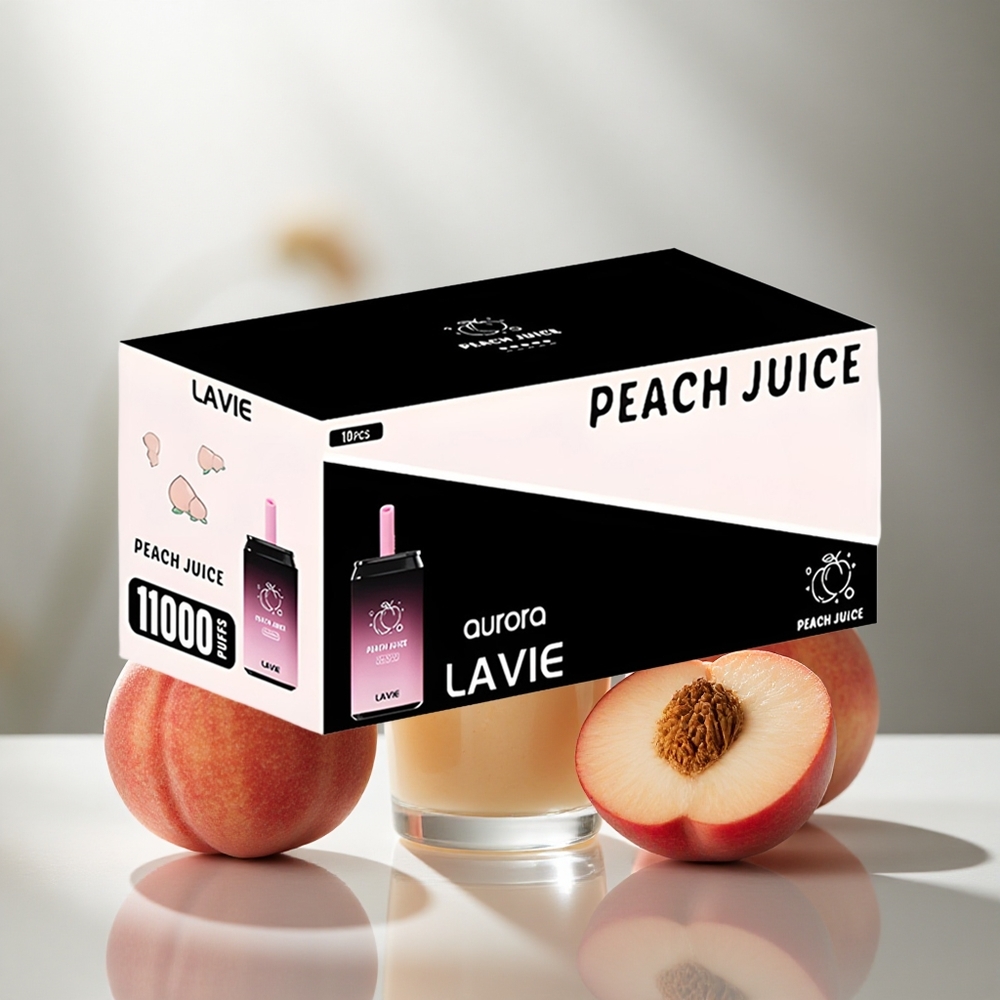 LAVIE Aurora 11000 Puf Enkratna Vape Breskvin Sok – 0%, 2%, 5% Nikotina, 22ML E-tekočina, 650mAh Baterija, Type C Polnjenje