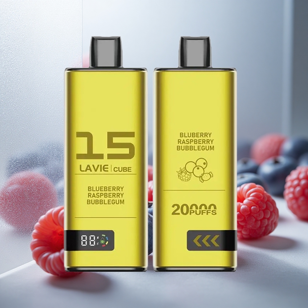 Lavie Cube 20000 Pufi Enkratna E-cigareta Borovnica Malina Bubblegum 28ml 600mAh