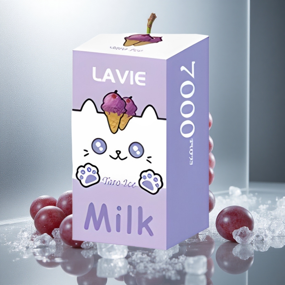 LAVIE Milk 7000 Pofov Enkratna Vape Grozdni Led 16ML Kapaciteta E-tekočine 600mAh Baterija