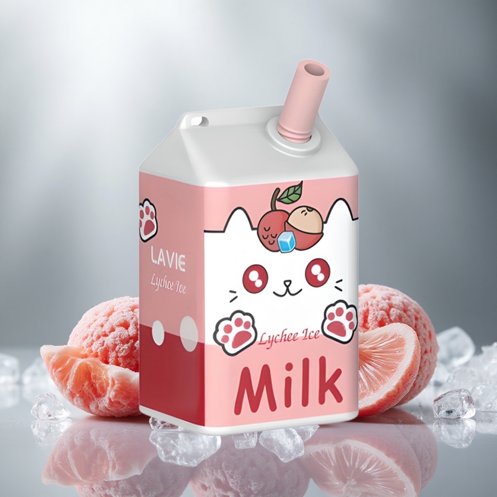 LAVIE Milk 7000 Puffs Enkratna E-cigareta Liči Led 16ML/600mAh Type C