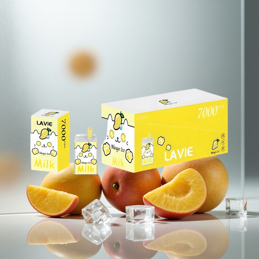 LAVIE Milk 7000 Puffs Enkratna E-cigareta Mango Led 16ML 600mAh Tip C