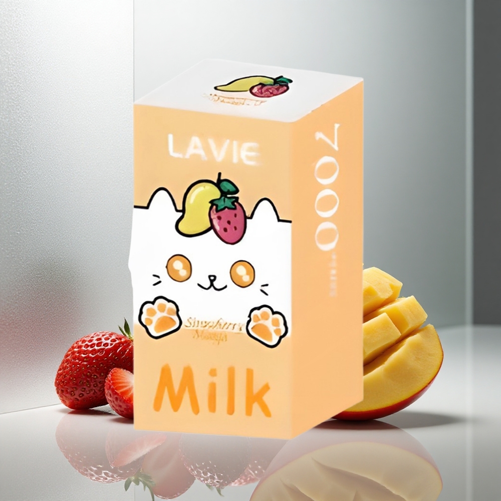 LAVIE Milk 7000 Puffs Enkratna Elektronska Cigareta Jagoda Mango 16ML 600mAh