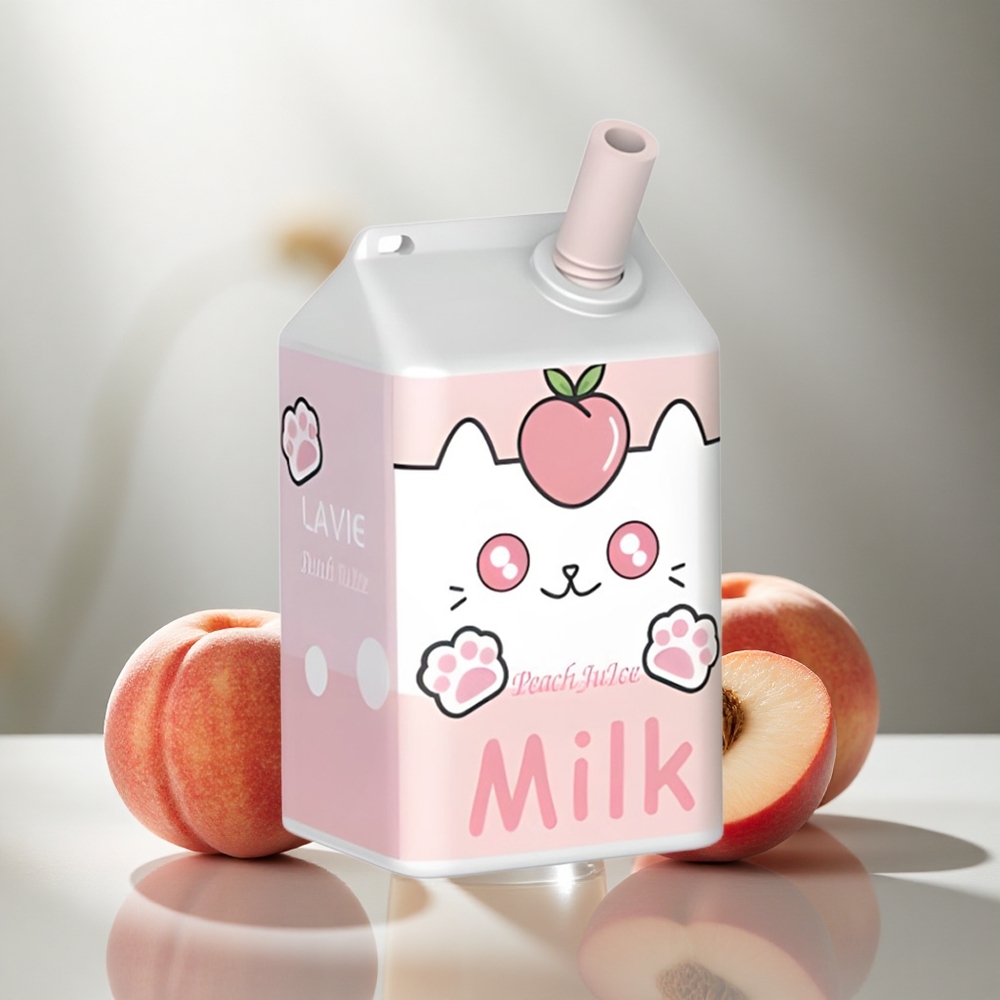 LAVIE Milk 7000 Puffs Enkratna Vape Breskov Sok in 16ML E-tekočina, 600mAh Baterija
