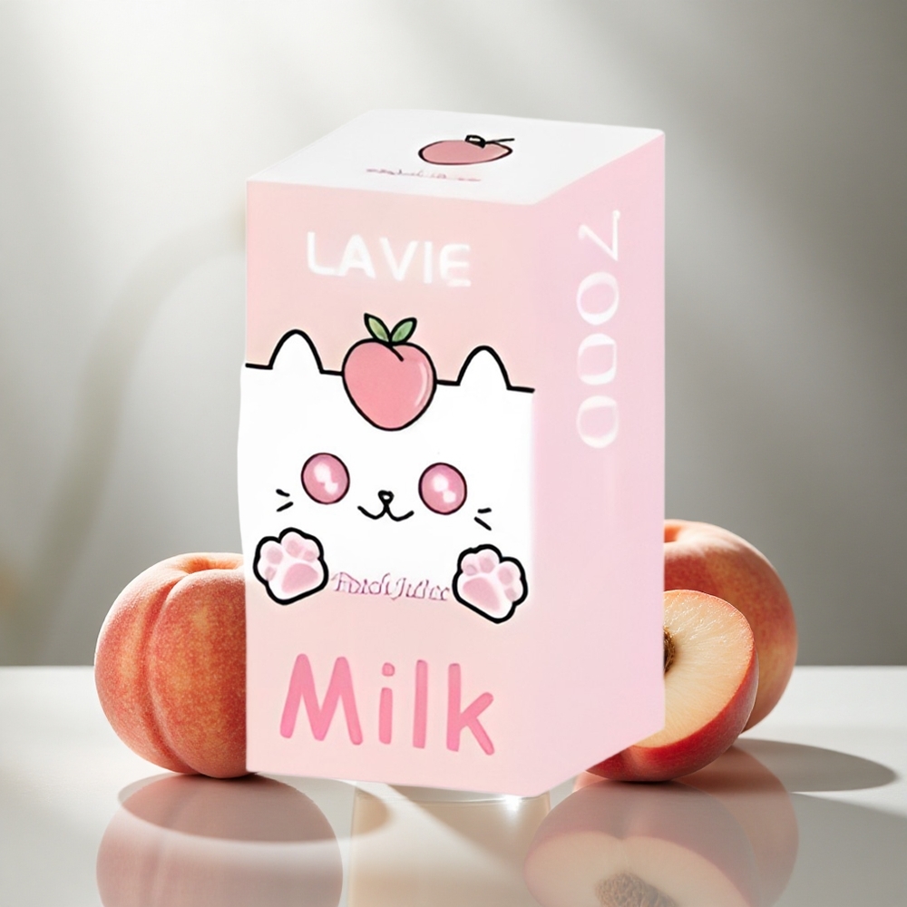 LAVIE Milk 7000 Puffs Enkratna Vape Breskov Sok in 16ML E-tekočina, 600mAh Baterija