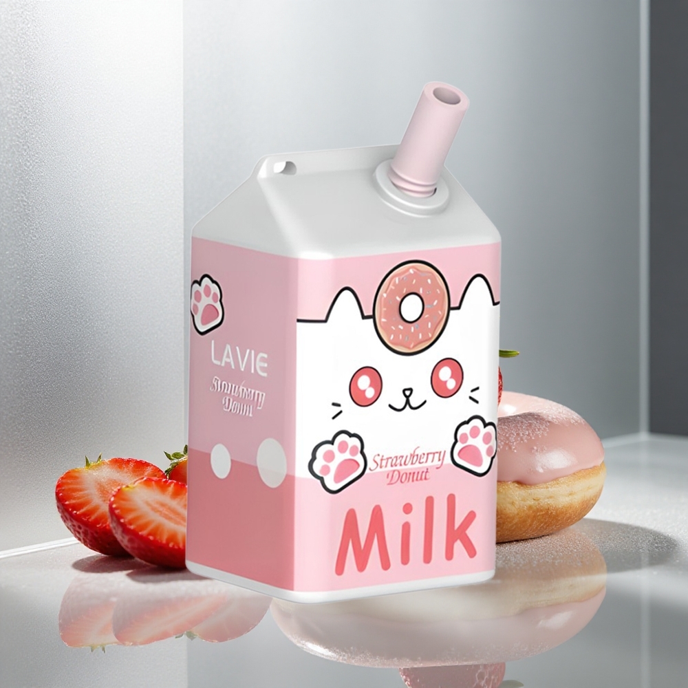 LAVIE Milk 7000 Pufi Enkratna E-cigareta Jagodni Krof z 16ML E-tekočine in 600mAh Baterijo