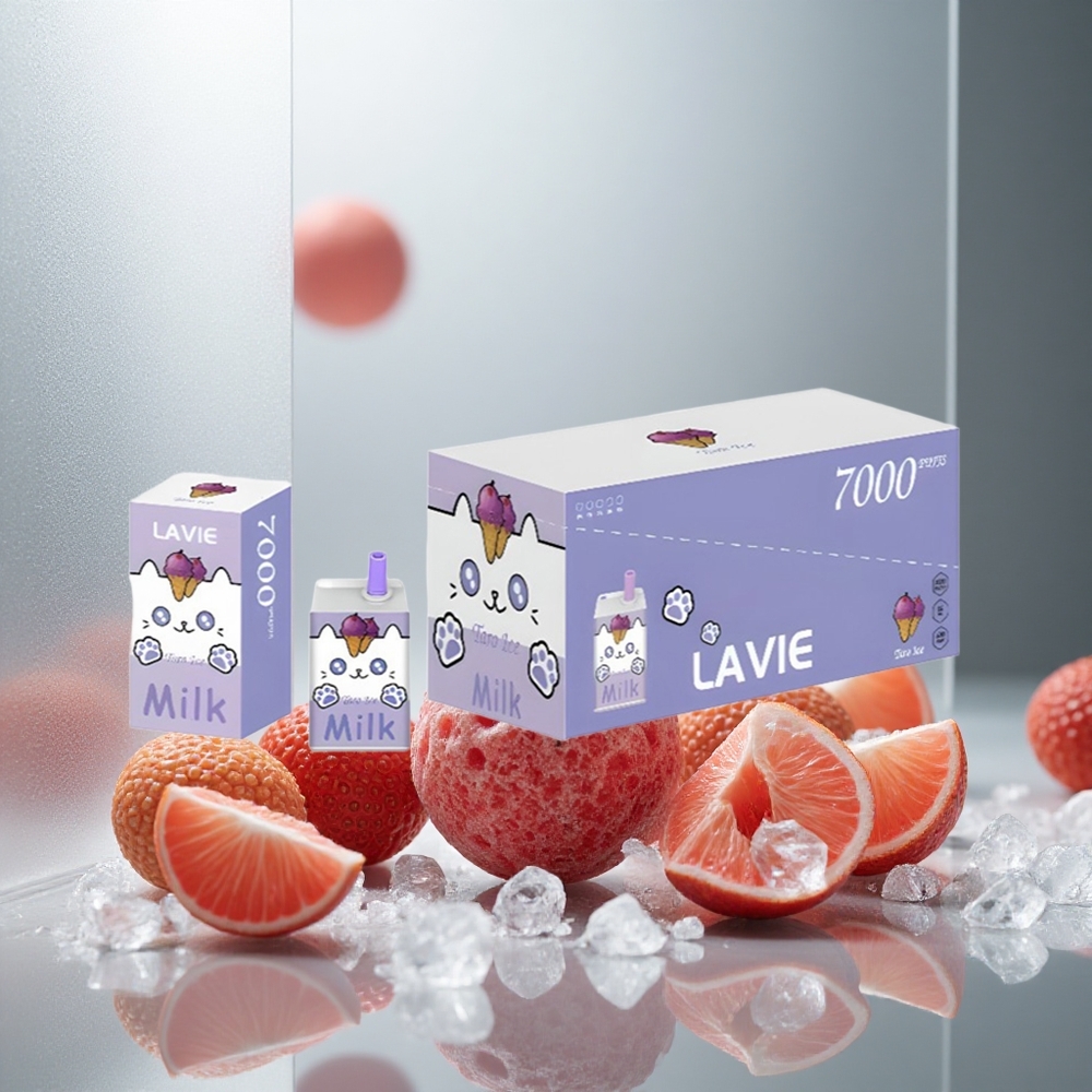 LAVIE Milk 7000 Pufi Enkratna E-cigareta Taro Led 16ML Kapaciteta E-tekočine