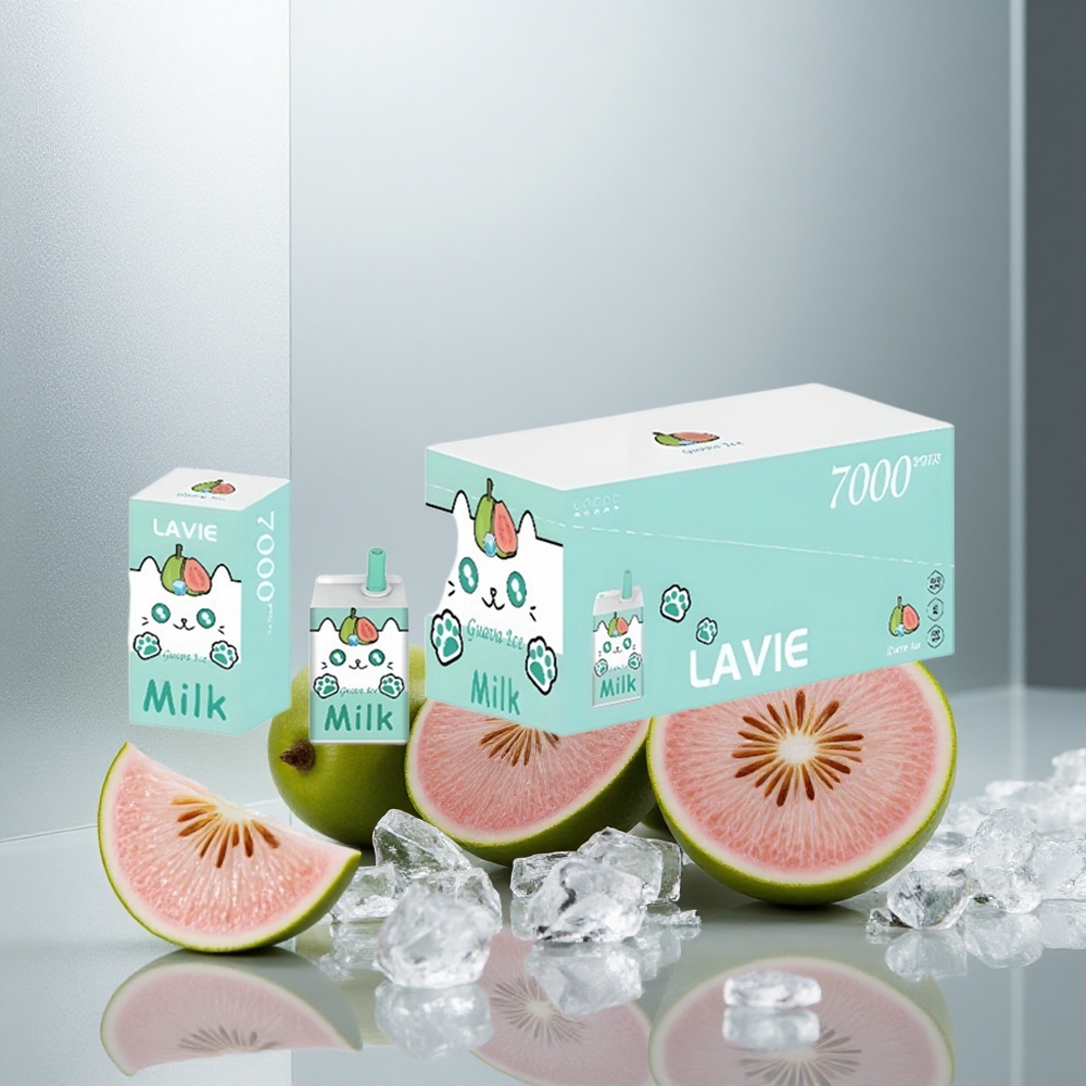 LAVIE Milk 7000 Pufov Enkratna E-cigareta Guava Ice, 16ML E-tekočina, 600mAh Baterija
