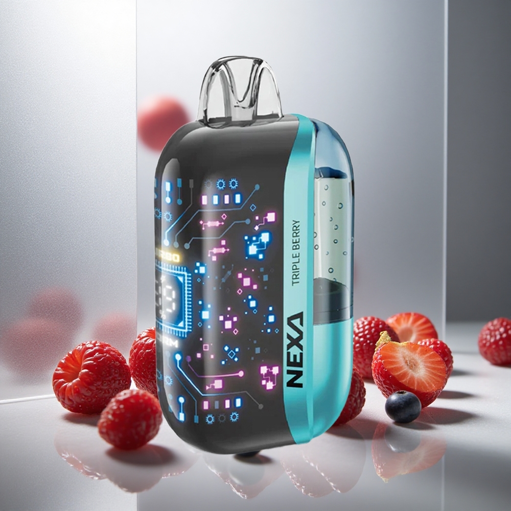 NEXA Ultra 50000 Puffov Enkratna Vape Trojne Jagode 20ml 5% Nikotina