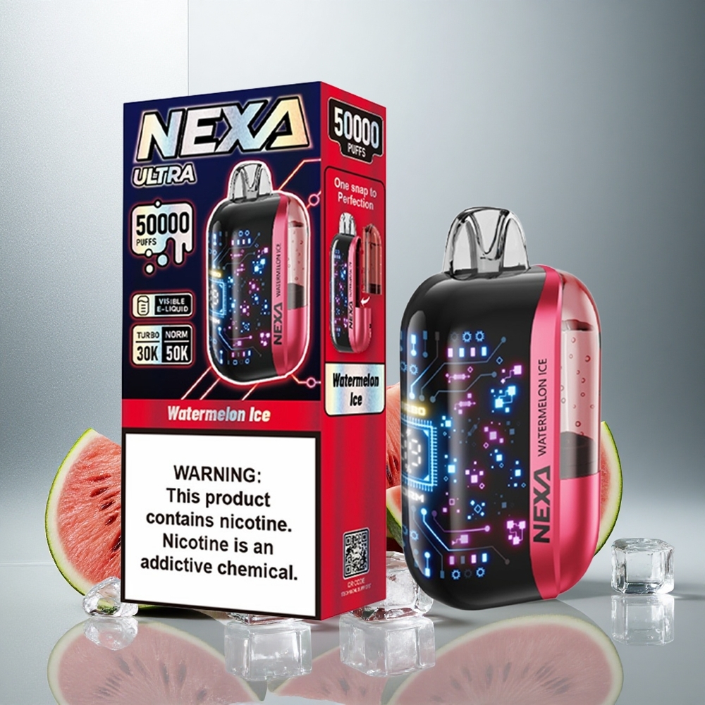 NEXA Ultra 50000 Puffs Enkratna E-cigareta Lubenica Led 20ml 800mAh