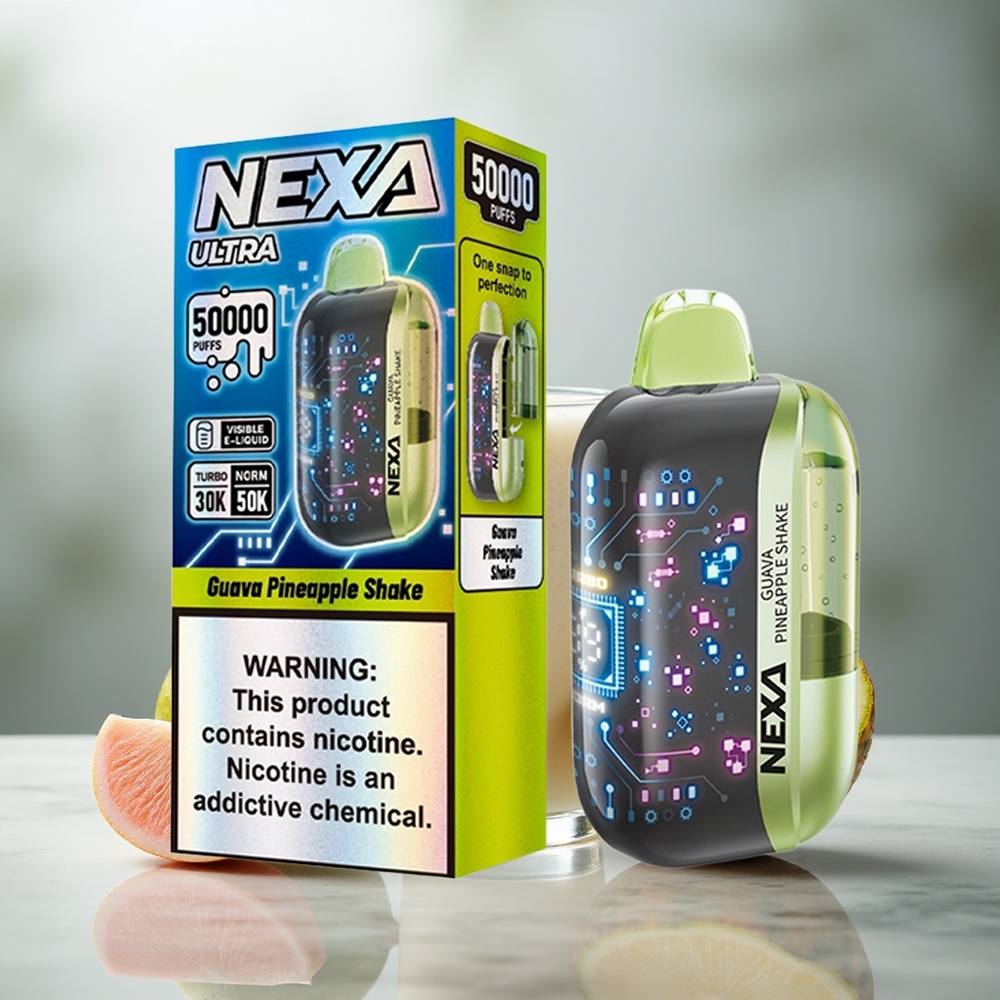 NEXA Ultra 50000 Puffs Enkratna Vape Guava Ananas Shake 20ml 5% Nikotina